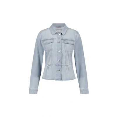 Abbildung von Gerry Weber Modische mit Angesetztem SCHÖSSCHEN Jeansjacke, Damen, Größe: 38, Light blue denim use