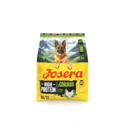 Abbildung von JOSERA Adult High Protein Huhn (1 x 900 g) Premium Trockenfutter für ausgewachsene &amp; sportliche (Zucht ) Hunde Lachsöl glutenfrei proteinreich L Carnitin Taurin 1er Pack