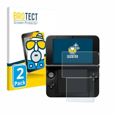 Abbildung von BROTECT Entspiegelungs Schutzfolie für Nintendo 3DS XL SPM7800 (2 Stück) Matte Displayschutz Folie, Anti Reflex, Fingerprint