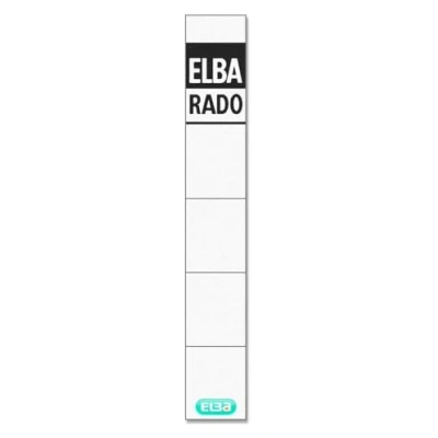 Abbildung von Elba Rückenschild für Ordner A4 rado plast, Rückenbreite 5 cm, weiß, 10 Stück