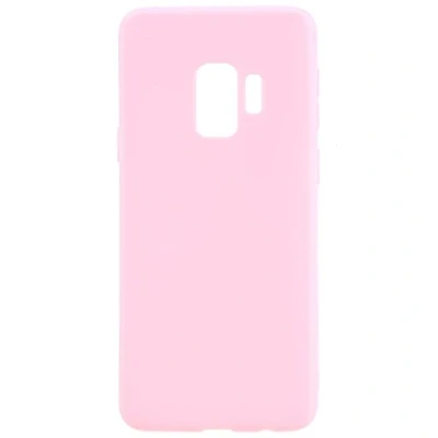 Abbildung von CoverKingz Silikon Handy Hülle kompatibel mit Samsung Galaxy S9 Handycover Backcover Silikoncover Weich dünne Smartphonehülle Slimcase Matt Rosa