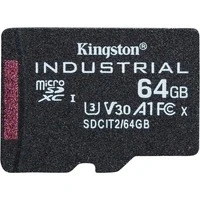 Abbildung von Kingston Industrial microSD 64GB microSDHC C10 A1 pSLC Karte Einzelpackung ohne Adapter SDCIT2/64GBSP