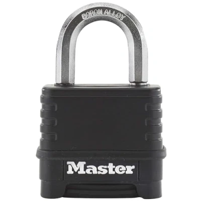Abbildung von MASTER LOCK Hochleistungsvorhängeschloss [Zahlenkombination] [Zinkgehäuse] [Außenbereich] M178EURD Ideal für Lagerräume, Garagen etc.