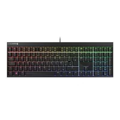 Abbildung von CHERRY MX 2.0S, Kabelgebundene Gaming Tastatur mit RGB Beleuchtung, Französisches Layout (AZERTY), Designed in Germany, Original BROWN Switches, Schwarz