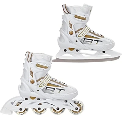 Abbildung von Verstellbare Rollschuhe 2in1 Profession Weiß/Gold