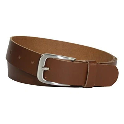 Abbildung von Vascavi Ledergürtel, 3 cm breit, Made in Germany, echt Leder Gürtel für Damen und Herren, kürzbar (80 Gesamtlänge 90 cm, Hellbraun)
