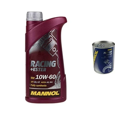 Abbildung von 1L Motoröl MANNOL Racing+Ester 10W 60 1x Motor Doctor ADDITIV