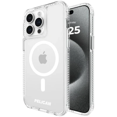 Abbildung von Pelican Protector Series iPhone 15 Pro Max Hülle 6,7 Zoll [kompatibel mit MagSafe] Magnetische Handyhülle Anti Kratz Technologie [4,8 m MIL Grade Fallschutz] Yellow Cover für