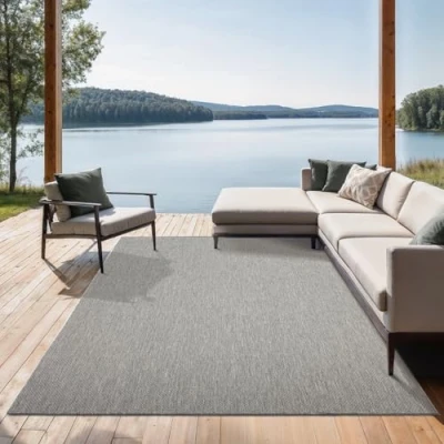 Abbildung von Teppich Mistra robuster Outdoor Teppich, the carpet, Rechteck, Wetterfest, UV Beständig, Balkon, Terrasse, Wohnzimmer, Flachgewebe, Indoor