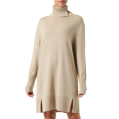 Abbildung von BOSS Feringata Strickkleid, Damen, Größe: XL, Medium beige