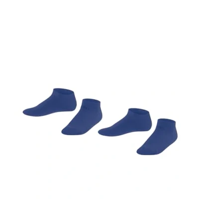 Abbildung von ESPRIT Unisex Kinder Foot Logo 2 Pack K SN Baumwolle kurz einfarbig Paar Sneakersocken, Blau (Deep Blue 6046), 31 34 (2er Pack)