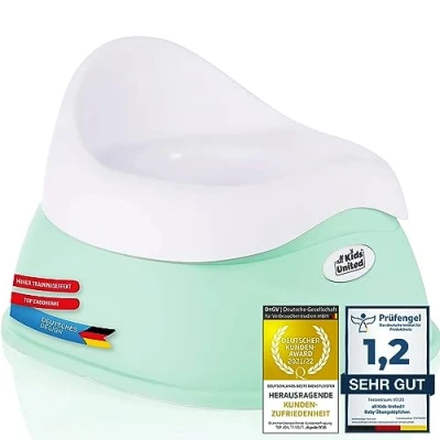 Abbildung von all Kids United® Kinder Töpfchen; Baby Übungstöpfchen; Toiletten Trainer zum Üben Kindertopf WC Kinderaufsatz (Mintgrün)