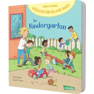 Abbildung von Mein erstes Geschichten Bilder Buch: Im Kindergarten: Pappbilderbuch zum Vorlesen für Kinder ab 2 Jahren mit kurzen Geschichten, Reimen und Wimmelbild