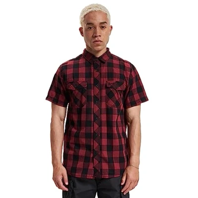 Abbildung von Brandit Roadstar Shirt Short Sleeve, Farbe: red/Black, Größe: XL