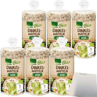 Abbildung von Edeka Bio Dinkelwaffeln natur 6er Pack (6x120g Packung) + usy Block
