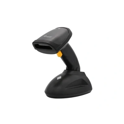 Abbildung von Equip 351025 Drahtloser 1D Laser Barcodescanner, Weite Entfernung, mit Ständer