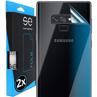 Abbildung von [2 Stück] 3D Schutzfolien für die Rückseite kompatibel mit Samsung Galaxy Note 9, transparenter, selbstheilender Schutz vor Schmutz und Kratzern, Backcover, kein Schutzglas smart engineered