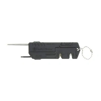 Abbildung von Smith &amp; Wesson Messerschärfer mit feinen, groben Seiten, Schraubendreher, robuste Konstruktion und Schlüsselanhänger für Überleben, Jagd, Outdoor EDC, schwarz