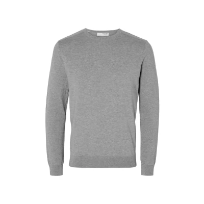 Abbildung von SELECTED HOMME Herren Slhberg Crew Neck B Noos Pullover, Medium Grey Melange, L EU