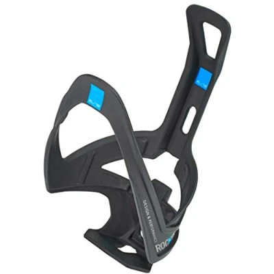 Abbildung von Elite Unisex Erwachsene Rocko Carbon Trinkflaschenhalter, Schwarz,Blau, Einheitsgröße