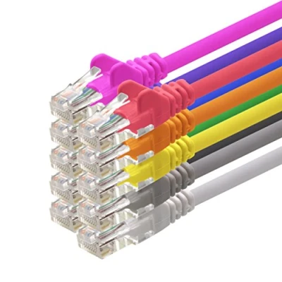 Abbildung von 1aTTack CAT5 UTP Netzwerk Patch Kabel mit 2x RJ45 Stecker Set 10 Farben 2m