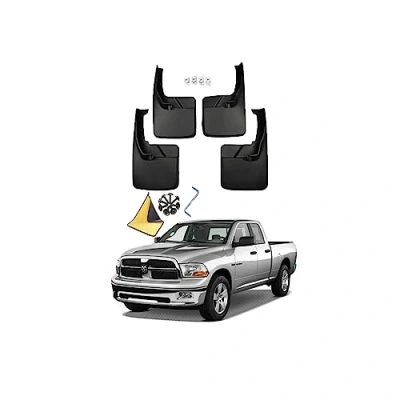 Abbildung von Auto Schmutzfänger Kotflugel für D odge Ram 1500/2500/3500 2009 2023 Vordere Hintere Spritzschutz Gümmi Kotflügelschutz Radabdeckungen Fender Mud Guard Flaps,Senden 1 Autowaschtuch,2009 2018