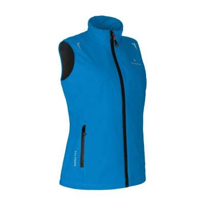 Abbildung von Bergson Helli Thermo Weste Damen Regenweste, Netzfutter, 12000 mm Wassersäule, Blue Aster [337], 40