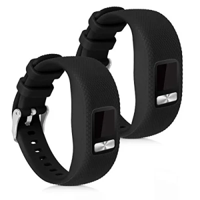 Abbildung von kwmobile 2X Sportarmband kompatibel mit Garmin Vivofit 4 Armband Fitnesstracker Band Set aus TPU Silikon
