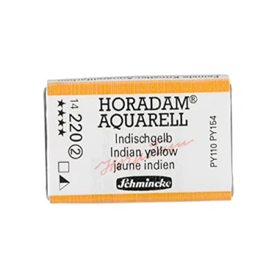 Abbildung von Schmincke HORADAM® AQUARELL feinste Künstler Aquarellfarben, 220 Indischgelb, 14 043, 1/1 Näpfchen
