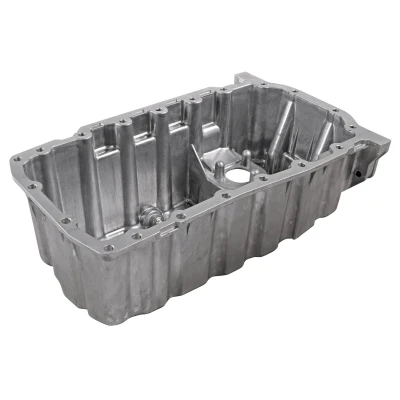 Abbildung von VAICO V10 5376 Ölwanne mit Ölablassschraube ohne Ölwannendichtung, Bohrung für Ölstandsensor, Dichtring Aluminium
