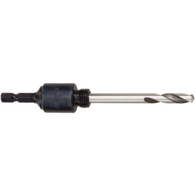 Abbildung von Starrett A4E Lochsägen Dorn 32 159mm Sechskantschaft Schraubgewinde mit 13mm längerem Schnellarbeitsstahl Zentrierbohrer Schnellwechseldorn