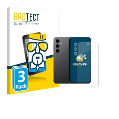 Abbildung von BROTECT Schutzglas für Samsung Galaxy S24 FE (Display+Kamera) (3 Stück) Schutzfolie Panzer Folie Glas [Extrem Kratzfest 9H, Anti Fingerprint,