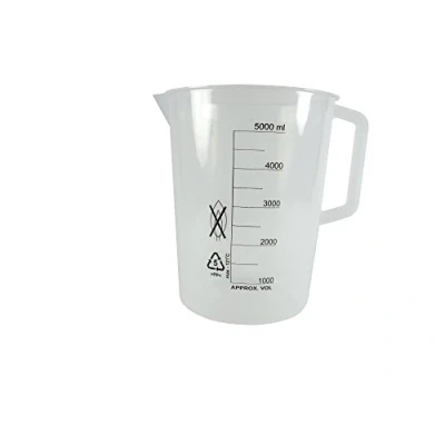 Abbildung von Moonlab 4 0051 Becher mit Ausguß und amp, Griff, graduiert, PP, 5000 mL, Natur