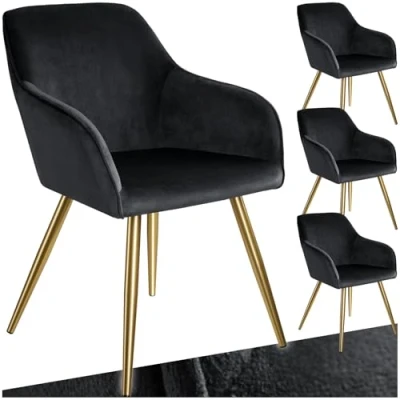 Abbildung von tectake Esszimmerstuhl Marilyn (4er Set, 4 St), Gepolstert