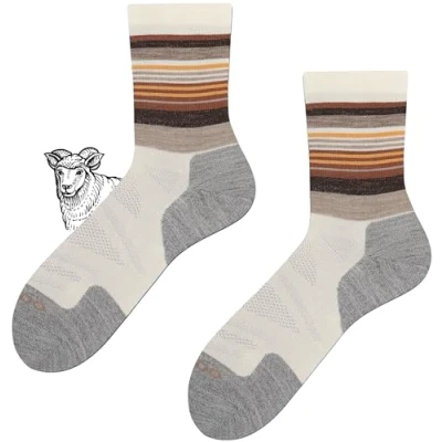 Abbildung von TODO BP COLOR Sehr Dünn Merino Wandersocken Damen und Herren, 70% Merinowolle Trekking Socken, Outdoor Funktionssocken (Light Sand, 39 42)