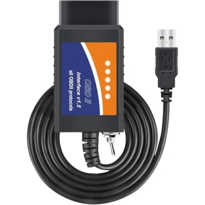 Abbildung von Comforty OBD2 Adapter USB Scanner mit MS CAN/HS CAN Schalter Professionelles OBDII Diagnose Scan Tool für Ford und Mazda V1.5