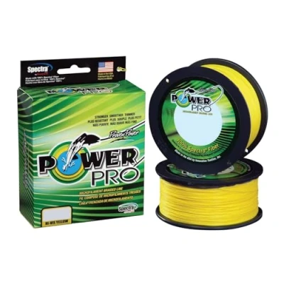 Abbildung von POWER PRO Unisex Erwachsene 21100150100Y PowerPro 6,8 kg x 90 m, Gelb, Mehrfarbig/Meereswellen (Ocean Tides), One Size