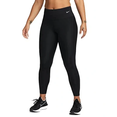 Abbildung von Nike Damen Df Fast Mr 7/8 Tght Nv T Shirt, Schwarz/Reflective Silv, S