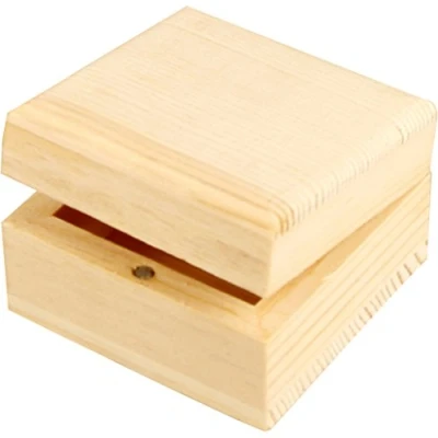 Abbildung von Schmuckkästchen von Creativ, aus Holz, klein und quadratisch, mit Magnetverschluss 576290, 1 Stück