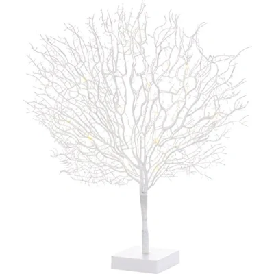 Abbildung von Lunartec Lichterbaum Deko: Moderner mit 25 warmweißen LEDs, 50 cm, weiß (Lichterbaum Dekorieren, Kleiner Lichterbaum, Weihnachtsbeleuchtung)