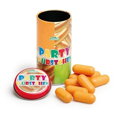 Abbildung von Erzi® Spiellebensmittel Kaufladen Party Würstchen in der Dose, (Set, 9 tlg., 1), Made Germany
