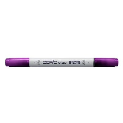 Abbildung von COPIC Ciao Marker Typ BV 08, Blue Violet, vielseitiger Layoutmarker, mit einer mittelbreiten und Brush Spitze