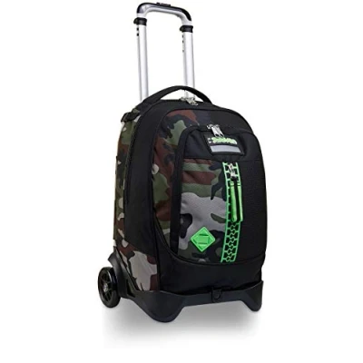 Abbildung von Seven TROLLEY, Rucksack mit Trolleyfunktion, Schulranzen Rollen, 3 in 1, Abnehmbarer Rucksack, ab 1. Klasse, für Schule, Gymnasium, Reisen&amp;Freizeit, Mädchen&amp;Jungen, mehrfarbig, JACK 2WD HALF BLACK
