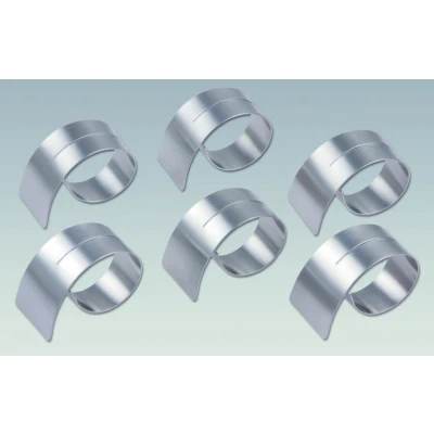 Abbildung von chg 3422 00 Serviettenringe mit Schlitz, 6er Set aus rostfreiem Edelstahl Durchmesser 4,2 6 5 cm, Breite 1,8 3,6 cm