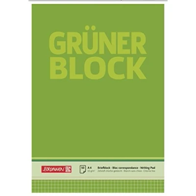 Abbildung von 10 x Brunnen Briefblock Der grüne Block A4 60g/qm kariert 50 Blatt