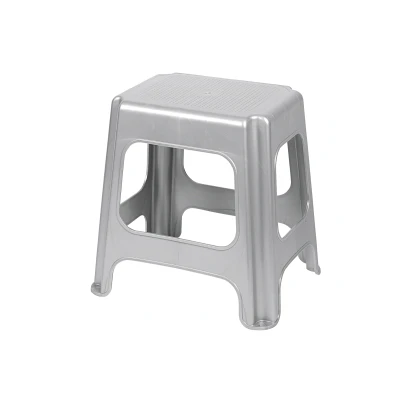 Abbildung von keeeper Maxi Hocker, Anti Rutsch Gummierung, Polypropylen, 41 x 33,5 42,5 cm, Max, Silber
