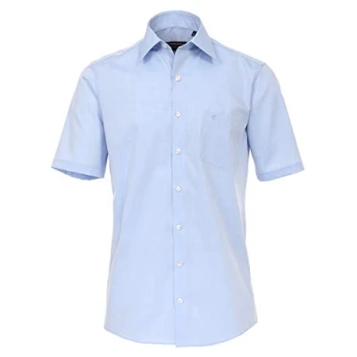 Abbildung von CASAMODA Comfort Fit Hemd Halbarm New Kent Kragen Popeline hellblau Gr. 38