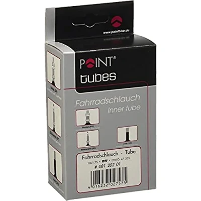 Abbildung von POINT Fahrradschlauch 18&quot; x 1.75 ETRTO 47 355 DV Ventil schwarz