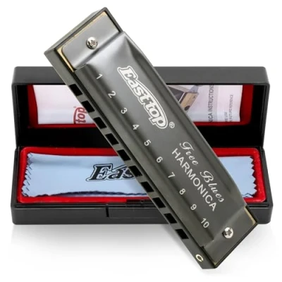 Abbildung von East top Mundharmonika C, Diatonische Blau 10 Holes Professionelles Diatonic Blues Harmonica Für professionelle Spieler, Anfänger, Studenten, Erwachsene als Geschenk