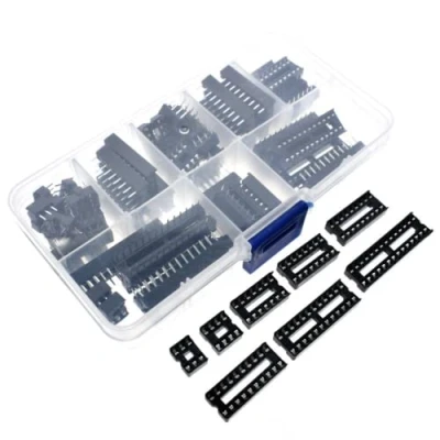 Abbildung von Fasizi 66 Stück DIP IC Buchsen Adapter Löttyp Buchse Kit 6/8/14/16/18/20/24/28 Pins